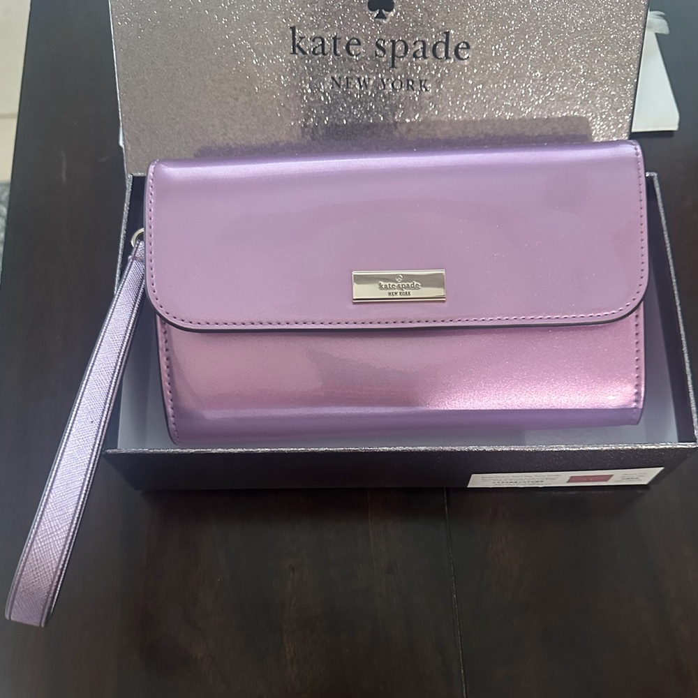 Kate Spade Shimmering Patent Leather Phone Wristlet